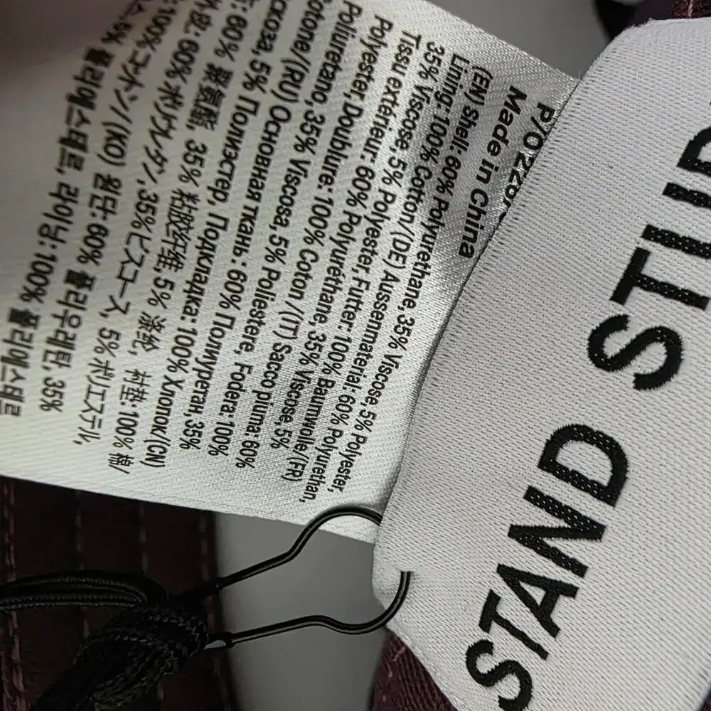 Stand Studio NWT Vida Faux Leather Grained Bucket Hat Burgundy Small